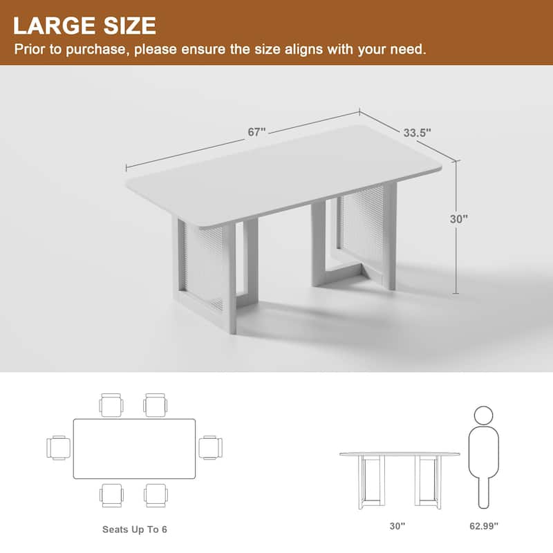 Lumioca Cinna Oak Wood Double Pedestal Dining Table