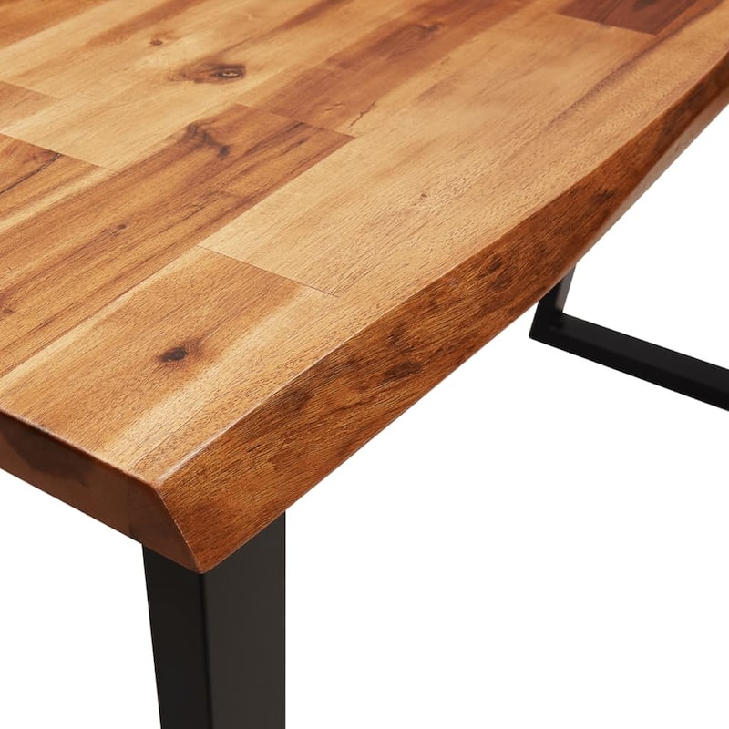 vidaXL Console Table with Live Edge Accent End Side Table Solid Wood Acacia