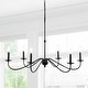 preview thumbnail 3 of 30, Nola 34.75" 6-Light Bohemian Farmhouse Iron LED Chandelier, by JONATHAN Y