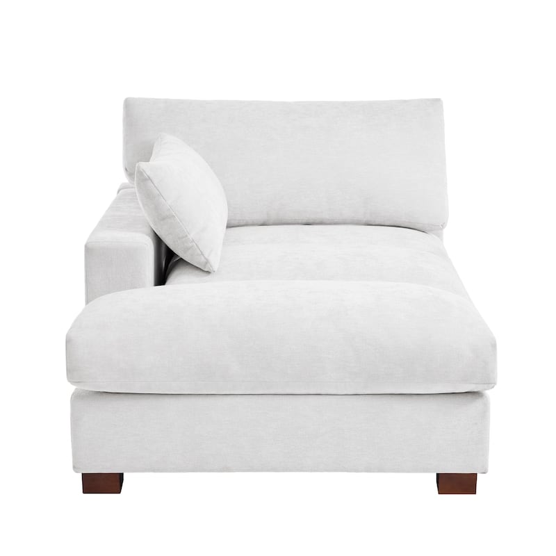 Modern Corduroy L-Shaped Sofa Chaise Lounge Couch