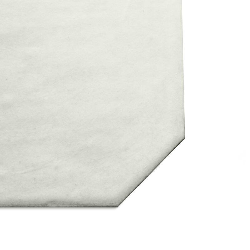 Merola Tile Laverton Octagon Nieve with Taco Nieve 7-7/8" x 7-7/8" Porcelain Floor and Wall Tile