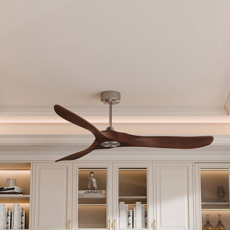 Modland 60-Inch Wood Ceiling Fan with Remote, DC Motor for living room - 60