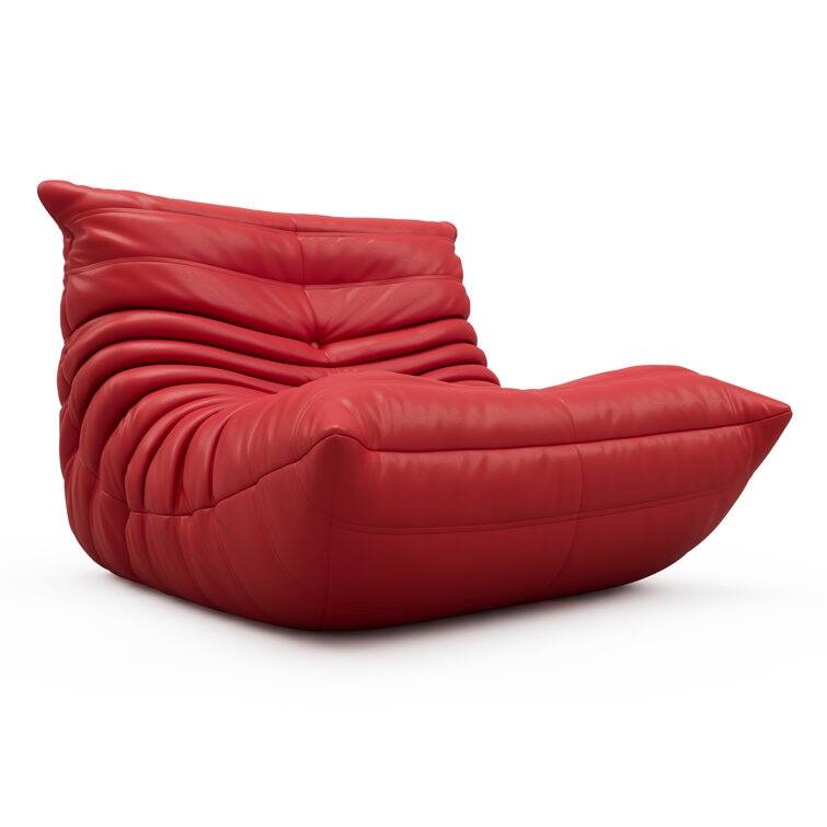 Furgle Microfiber Leather Sofa Ergonomic Design Lazy Floor Sofa
