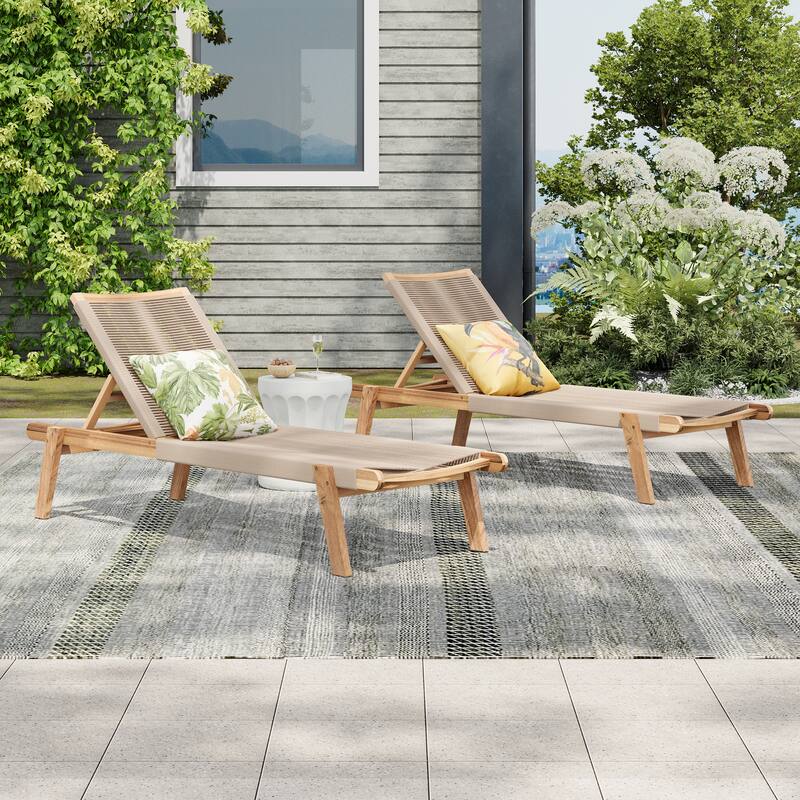 Catania Outdoor Rope Chaise Lounge(Set Of 2)