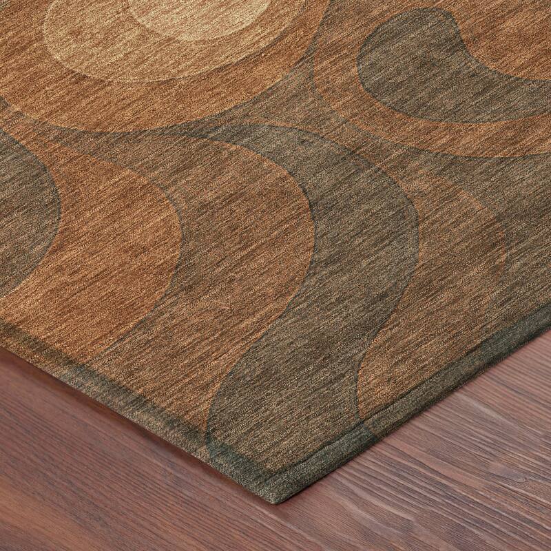 Machine Washable Indoor/ Outdoor Modern Dejuan Chantille Rug