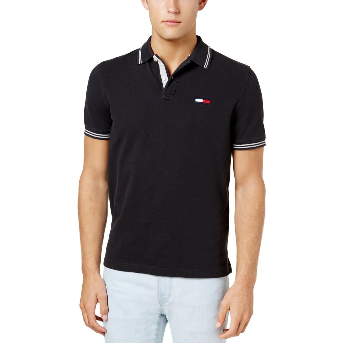 Shop Tommy Hilfiger Mens Polo Shirt Casual Button Down Neck