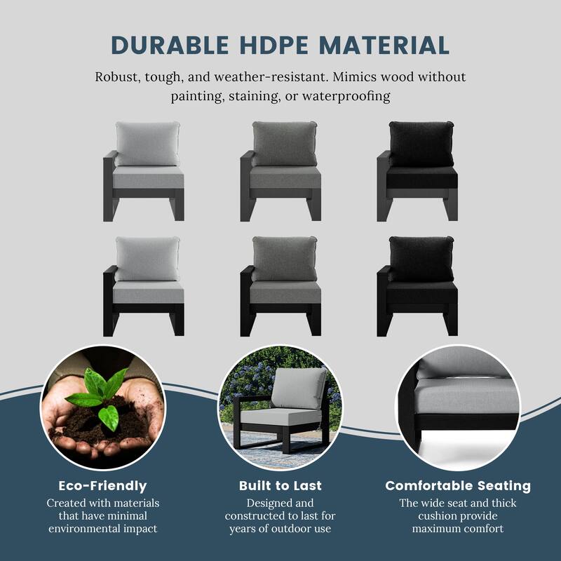 Endless Patio 5-Piece Deep Seating Set with Black Frame