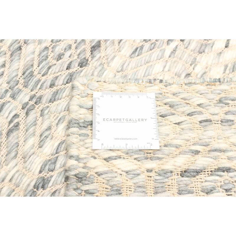 ECARPETGALLERY Braid weave Sienna Grey Wool Rug - 5'1 x 7'6