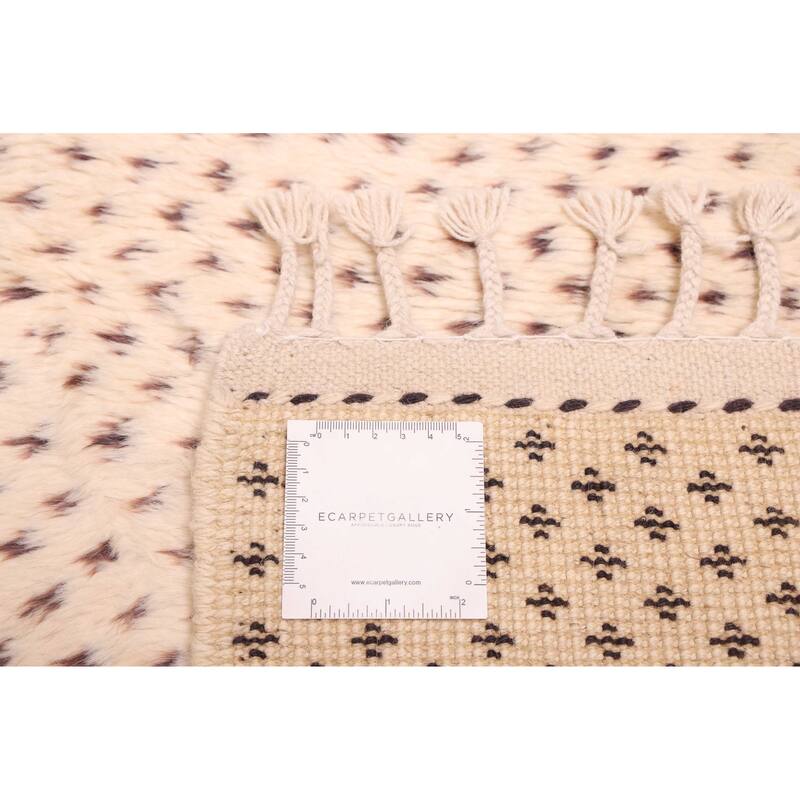 ECARPETGALLERY Hand-knotted Pak Finest Marrakesh Cream Wool Rug - 4'3 x 6'0