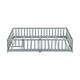 preview thumbnail 25 of 45, Rubber Wood Floor Bed with Fence and Door,Twin Size