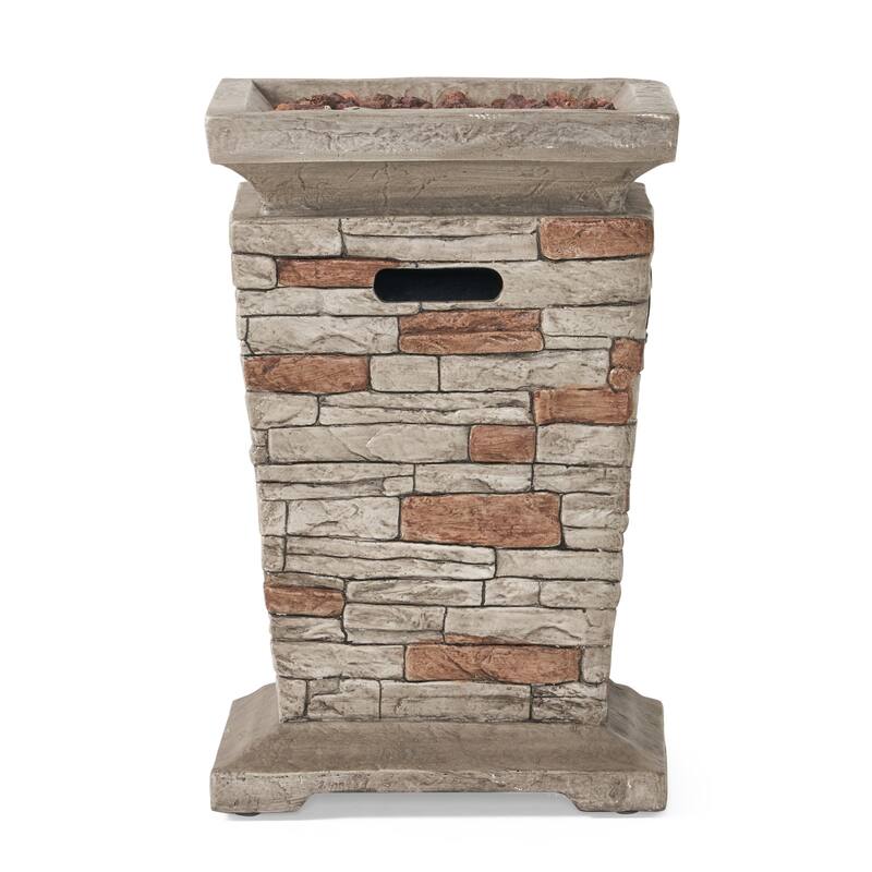 Laguna Outdoor 40,000 BTU Lightweight Concrete Fire Column by Christopher Knight Home
