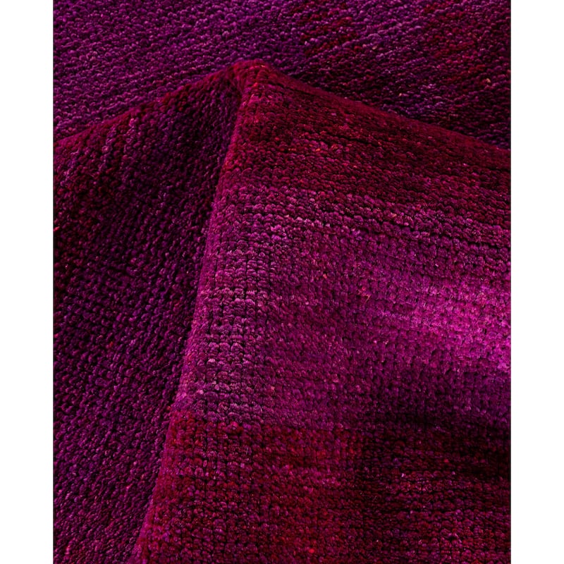 Overdyed One-of-a-Kind Hand-Knotted Area Rug - Purple - 9' 10" x 13' 10"