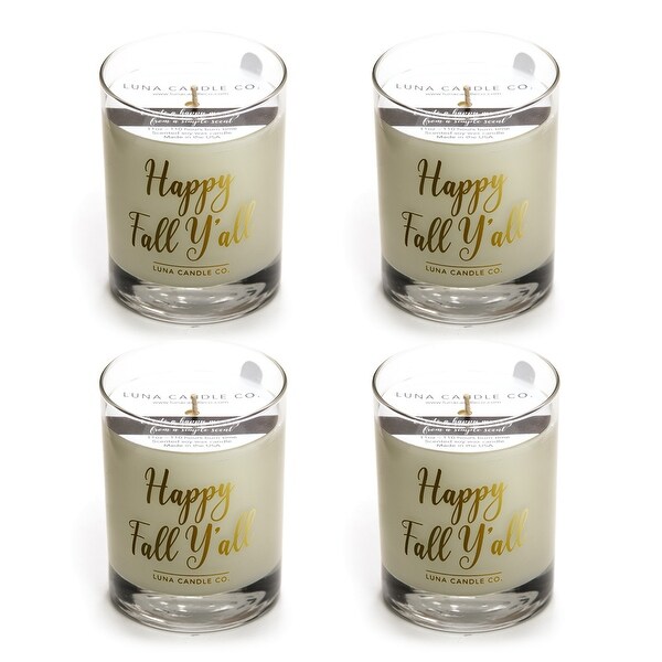 Mulled Apple Cider Premium Candle, Natural Soy Wax Long Burn (4 Pack)