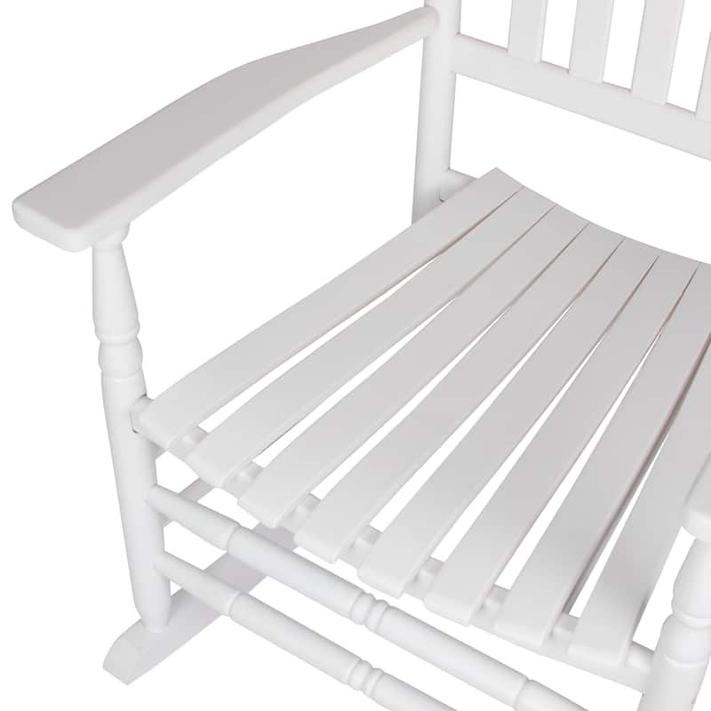Rhode Island Genuine Hardwood Ergonomic Rocking Chair with Finials