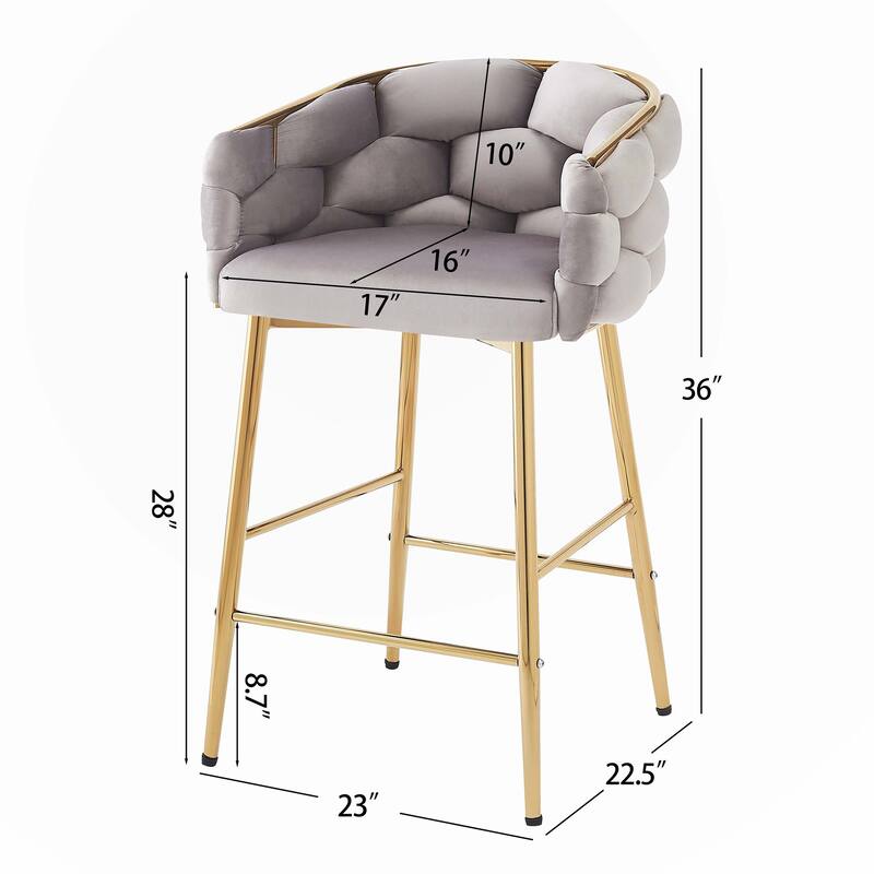 28"Modern Counter Stools Set of 2,only chairs