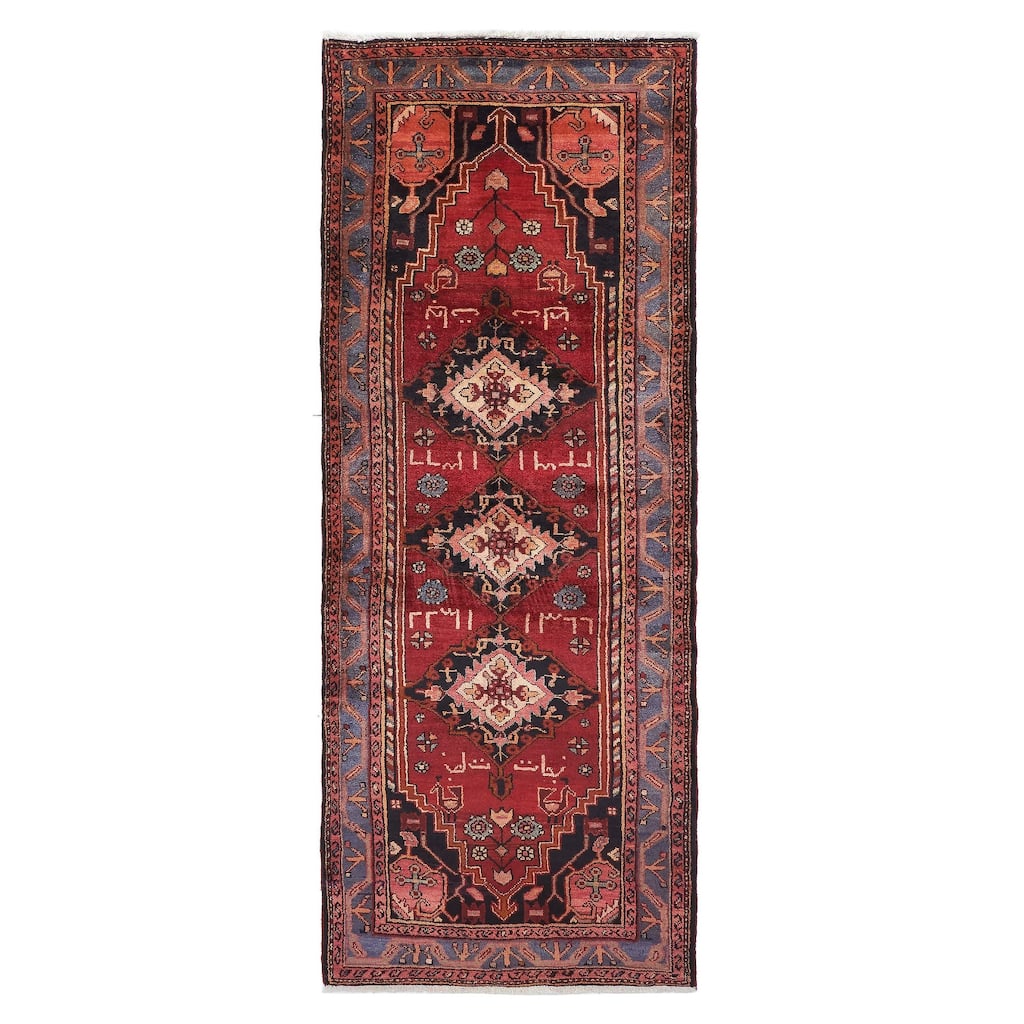 ECARPETGALLERY Hand-knotted Anadol Red Wool Rug - 3'7 x 9'2