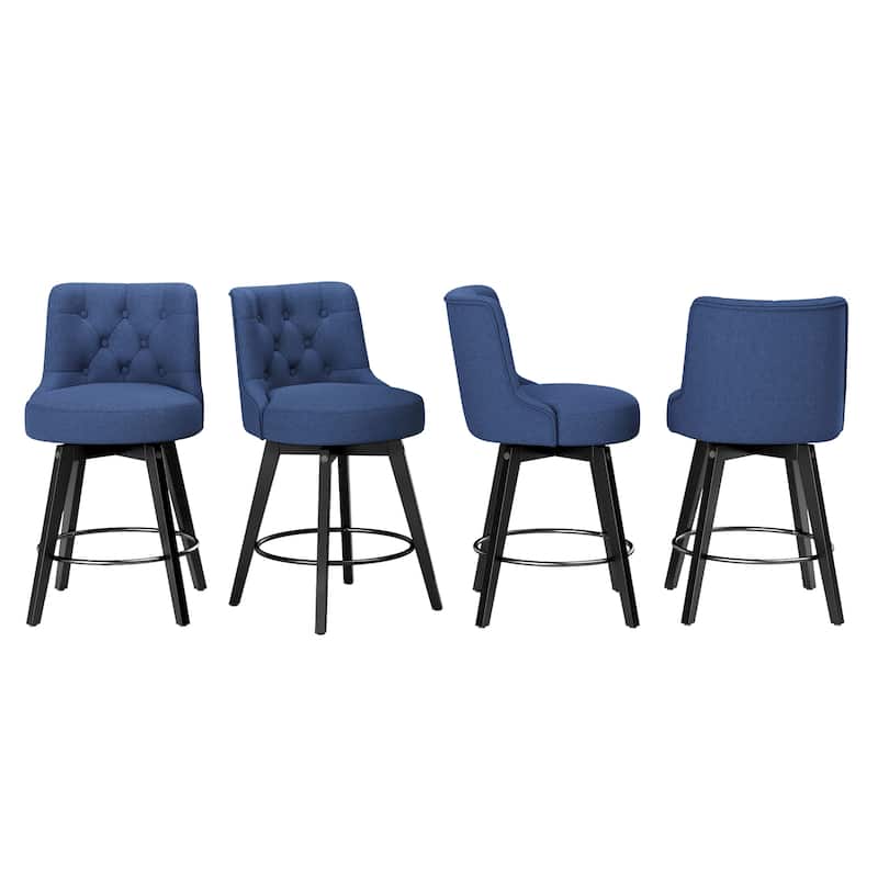 LUE BONA 26" Counter Height Bar Stools Swivel Bar stool with Backs - 26" H