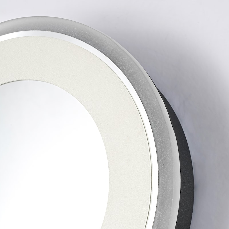 7.7"W Modern LED Flush Mount Ceiling Light - 13W 3000K Warm Light, Dimmable Round Fixture for Bedroom - 1 Light