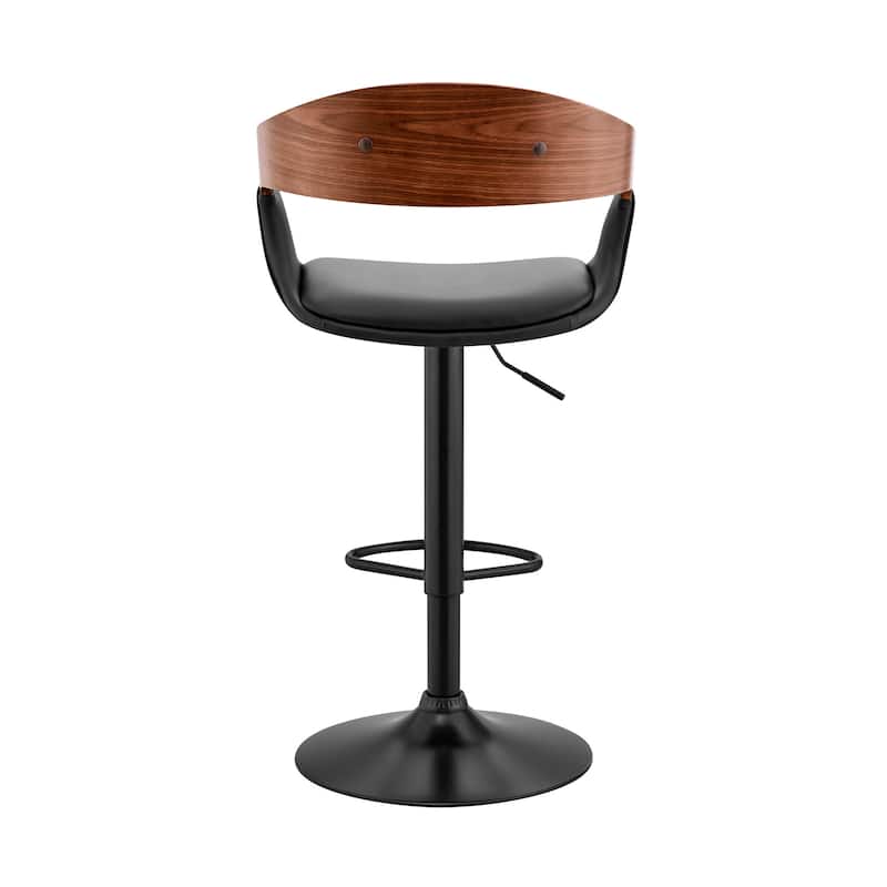 43” Adjustable Height Contemporary Kitchen Counter Bar Chair with Upholstered Seat and Iron Frame - 43”H x 20”W x 19”D
