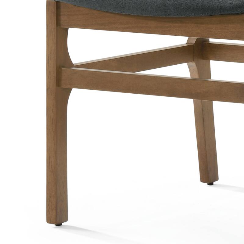 Set of 2, Contemporary Upholstered Dining Chair Set with Rubberwood Frame