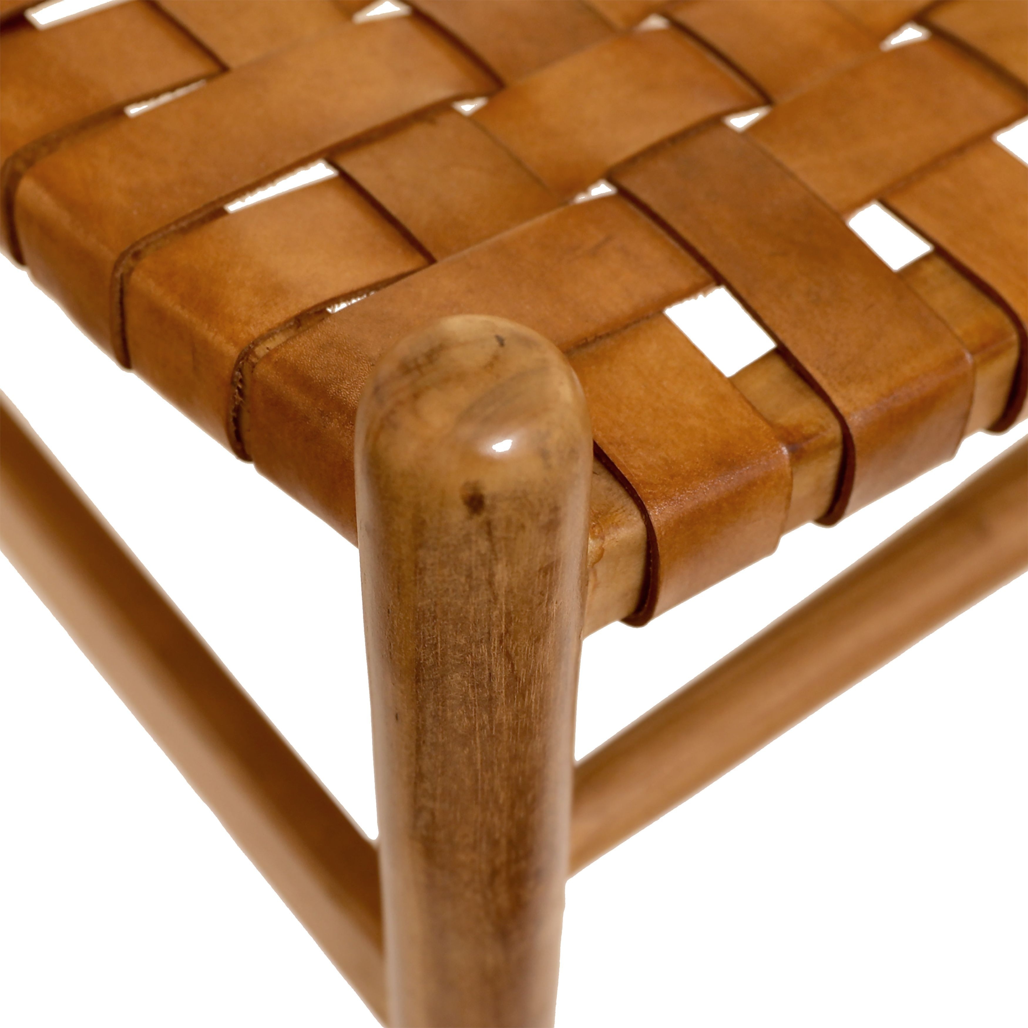 Bunker Leather and Teak Dining Chair - Bed Bath & Beyond - 40109237