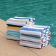 preview thumbnail 2 of 32, Arkwright Cabo Cabana 4-Piece Oversized Striped Beach Towel Set - 30x70