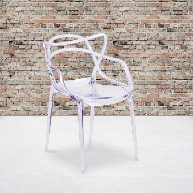 Transparent Fluid Style Stacking Side Chair - Accent & Side Chair - 21.5"W x 23"D x 32.25"H