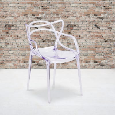 Transparent Fluid Style Stacking Side Chair - Accent & Side Chair - 21.5"W x 23"D x 32.25"H