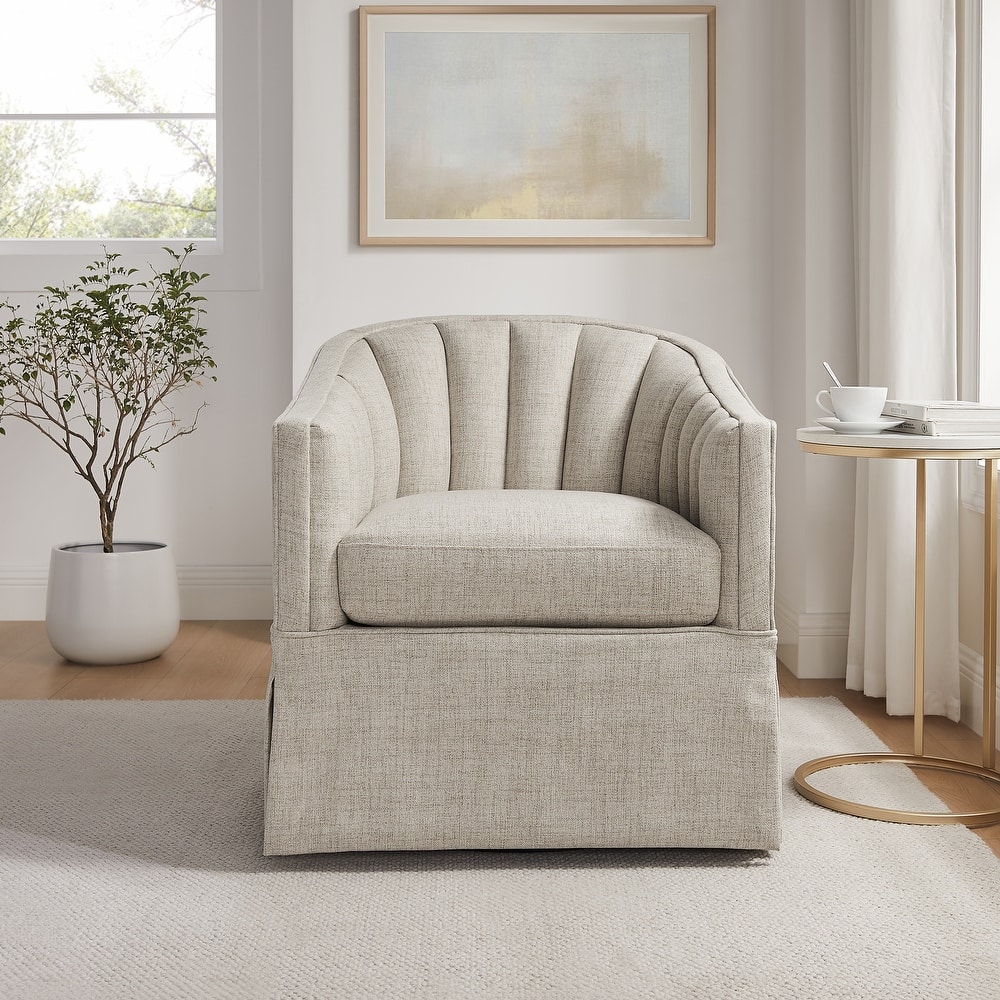 Sunveil Skirted Swivel Accent Chair by Greyson Living