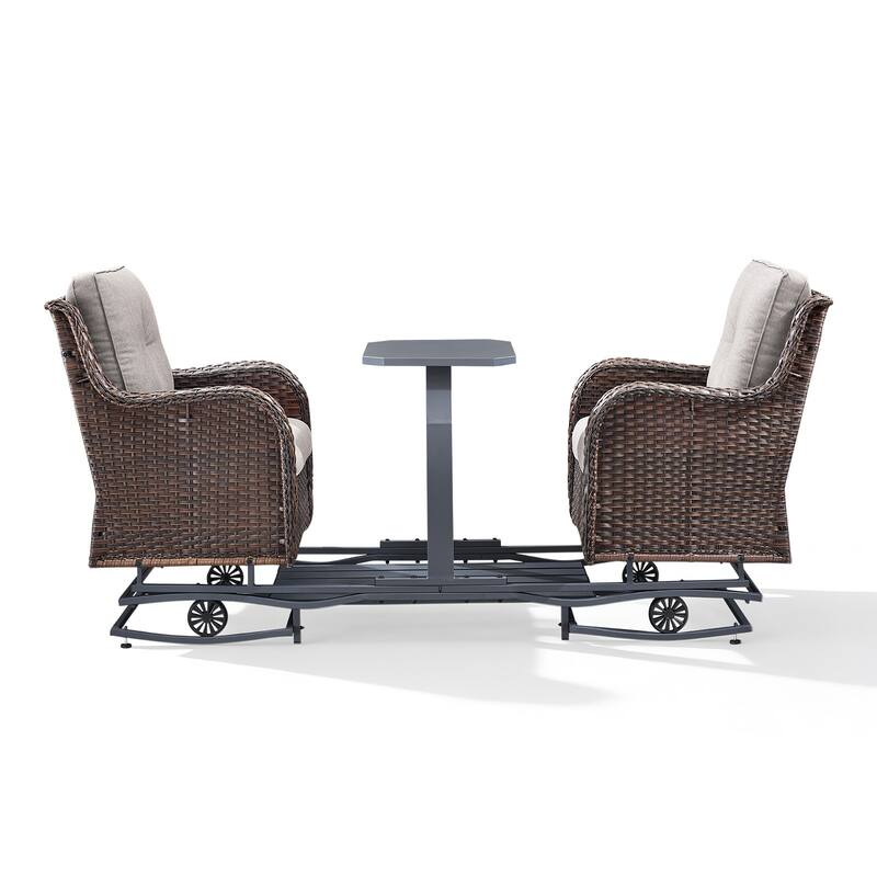 Pocassy Outdoor Patio Swing Chair Glider Swing Bench