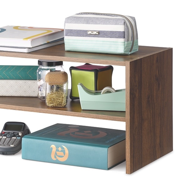 Whitmor Wood Stackable 2-Shelf Shoe Rack - 24 Inch - Bed Bath