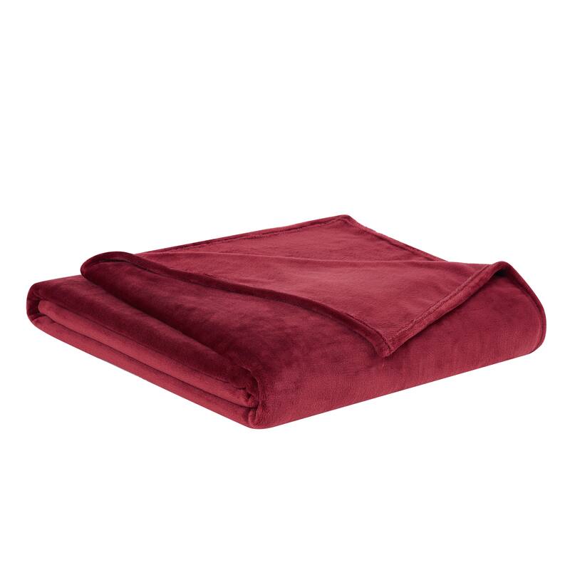 Truly Soft Velvet Plush 50x60 Throw - 50x60 - Cabernet