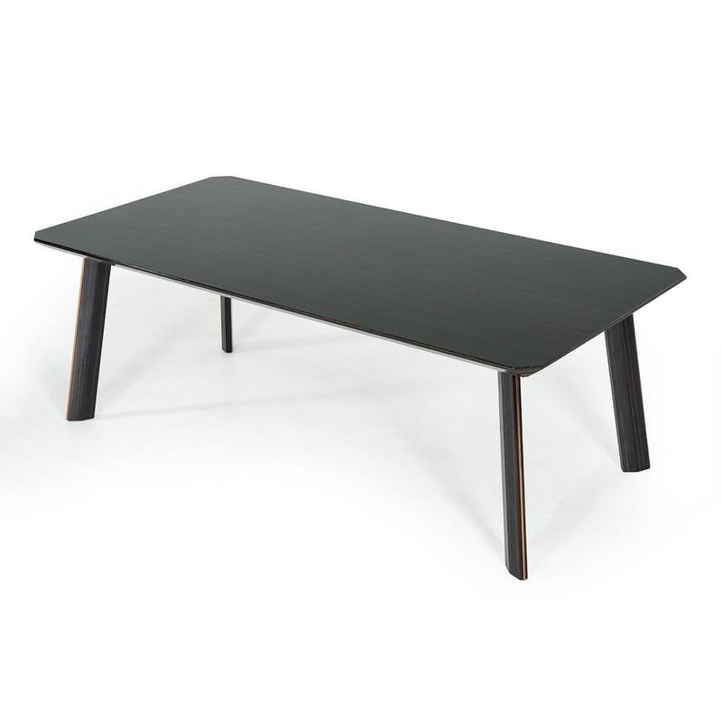 Modrest Chadwick Modern Ebony & Rosegold Dining Table