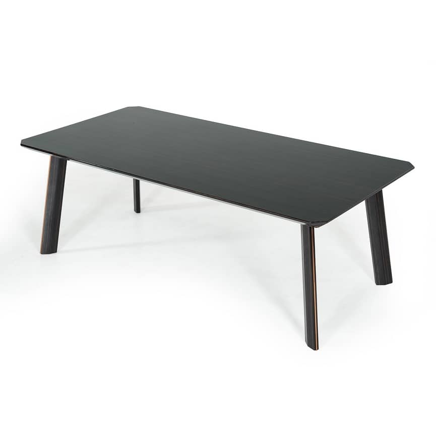 Modrest Chadwick Modern Ebony & Rosegold Dining Table