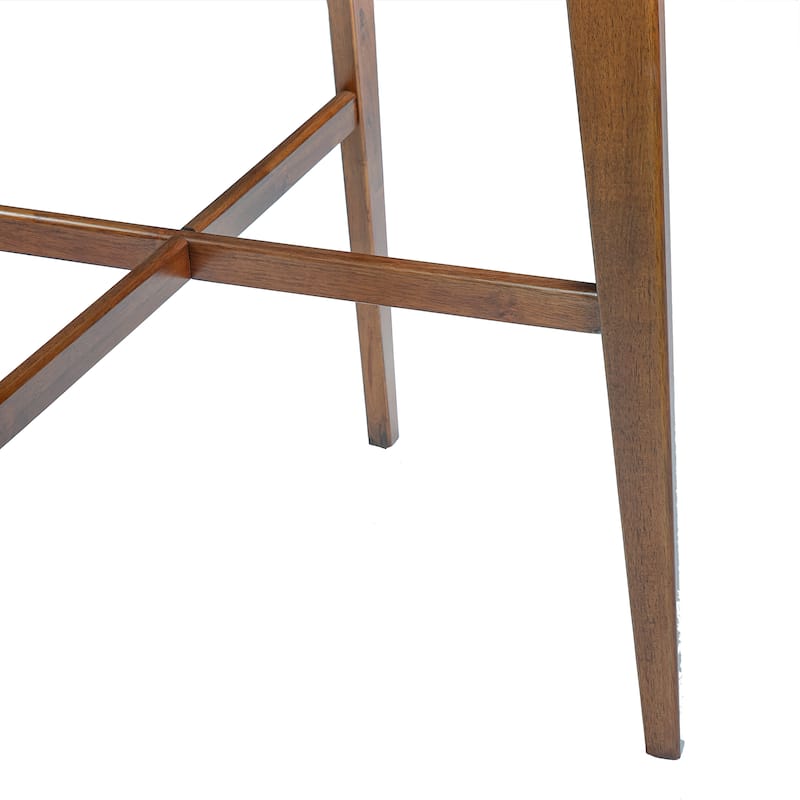Christopher Knight Home - Bracken Retro Nordic Counter Height Bar Table with Solid Wood Legs & Cross-Reinforced Beams