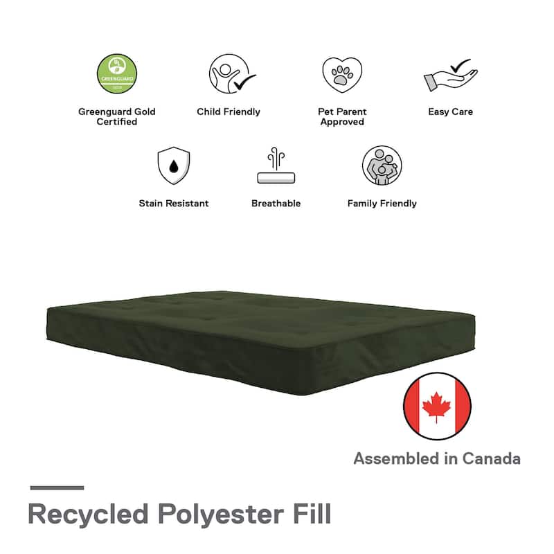 Avenue Greene Carlisle 6 Inch Full Size Poly Filled Futon Mattress