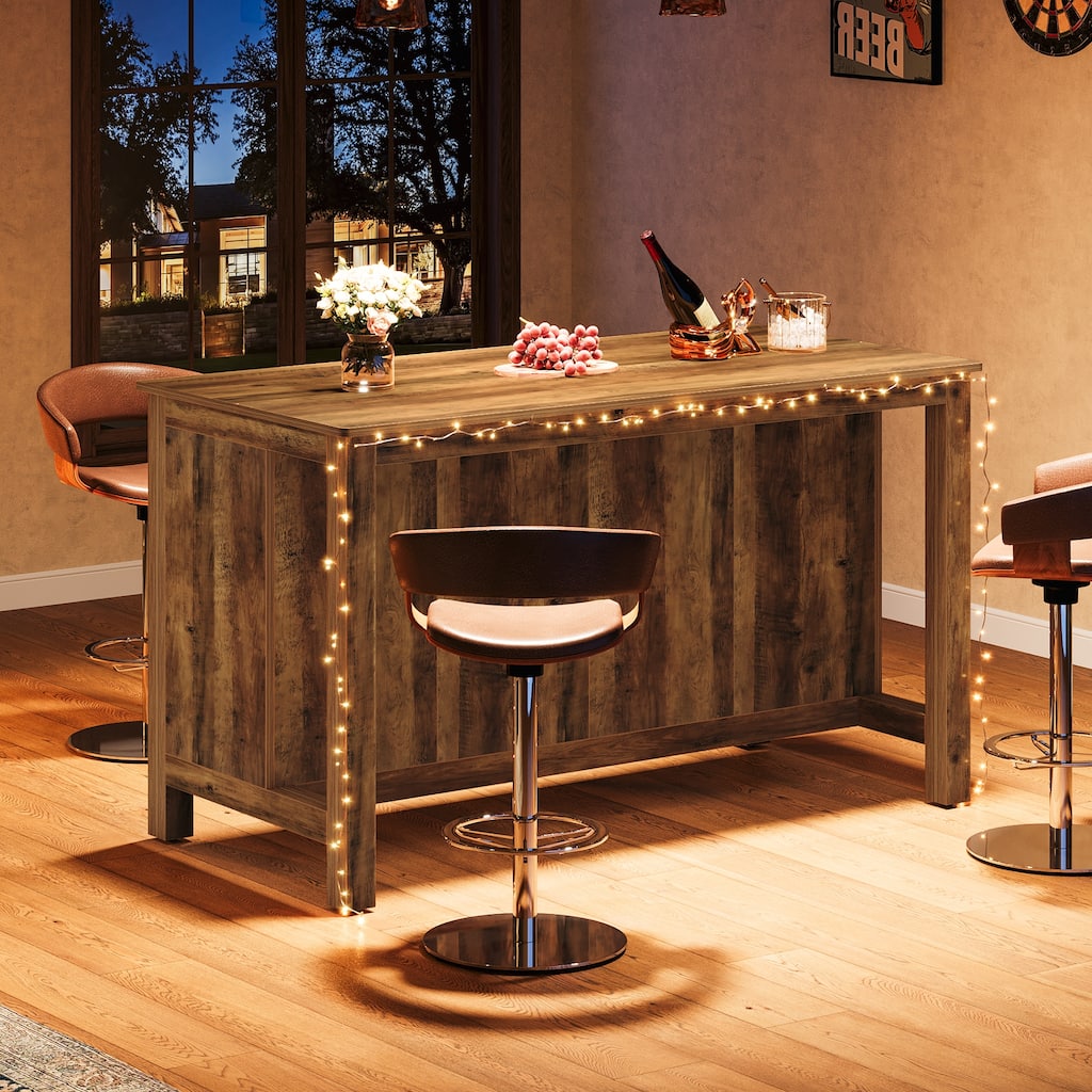 3 Tier Home Bar Unit Mini Bar Table Height Pub Table