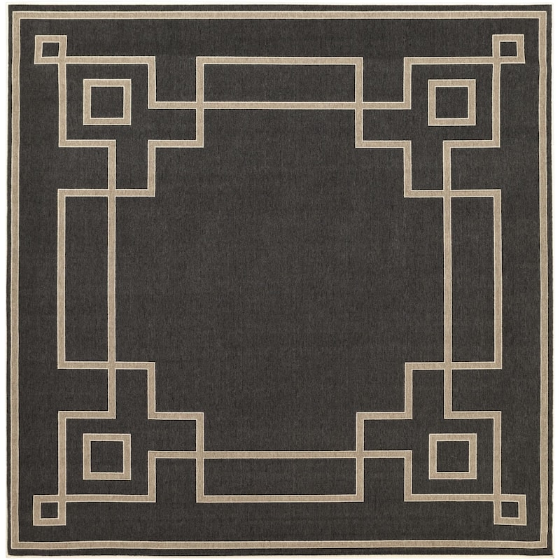 Livabliss Alfresco Country Geometric Indoor / OutdoorArea Rug