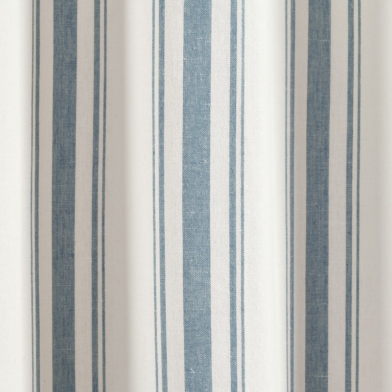 Lush Decor Farmhouse Stripe Yarn Dyed Cotton Window Curtain Panel Pair