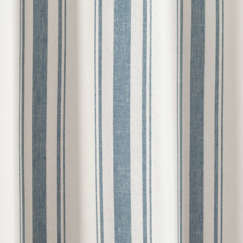 Lush Decor Farmhouse Stripe Yarn Dyed Cotton Window Curtain Panel Pair
