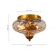 preview thumbnail 25 of 55, Modern Farmhouse 2-light Water Pattern Hammered Glass Flush Mount 9in