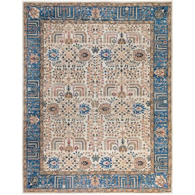 Serapi One-of-a-Kind Hand-Knotted Area Rug - Ivory - 7' 11" x 10' 0"