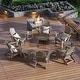 preview thumbnail 14 of 156, Aderson Outdoor Poly Adirondack Chair With Ottoman And Side Table 12-Piece Set