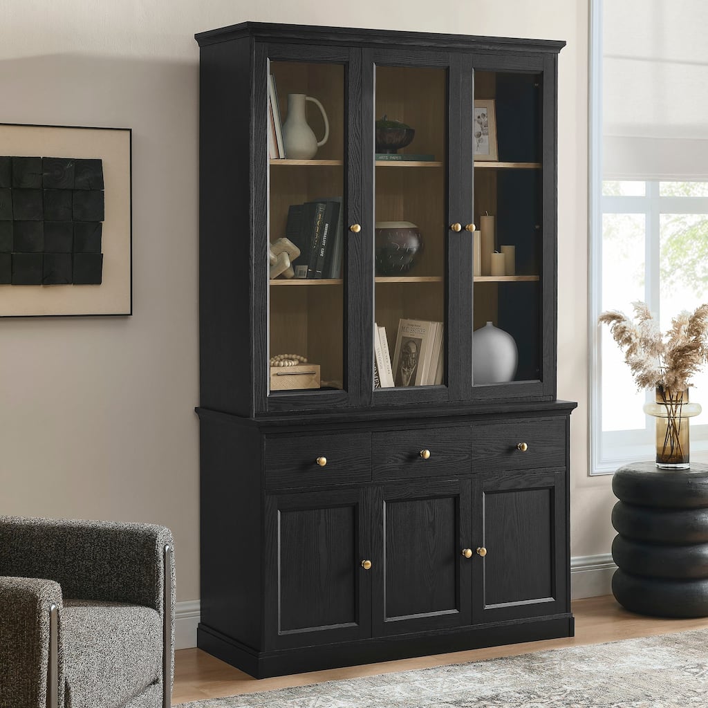 Amara 79 Inch Large Storage Display Cabinet