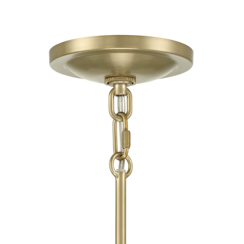 Lumanity Quinn Seeded Glass 10" Dome Antique Brass Pendant Light - 10'' D x 10'' W x 10'' H