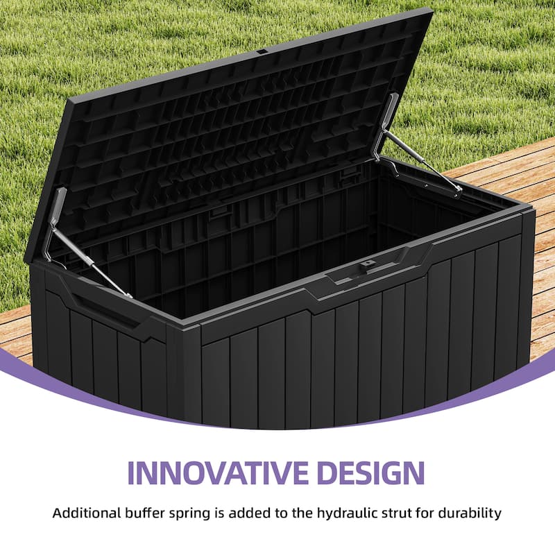 100 Gallon Outdoor Storage Waterproof Deck Box - N/A