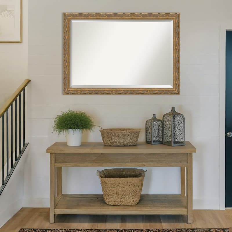 Filigree Beveled Framed Wall Mirror