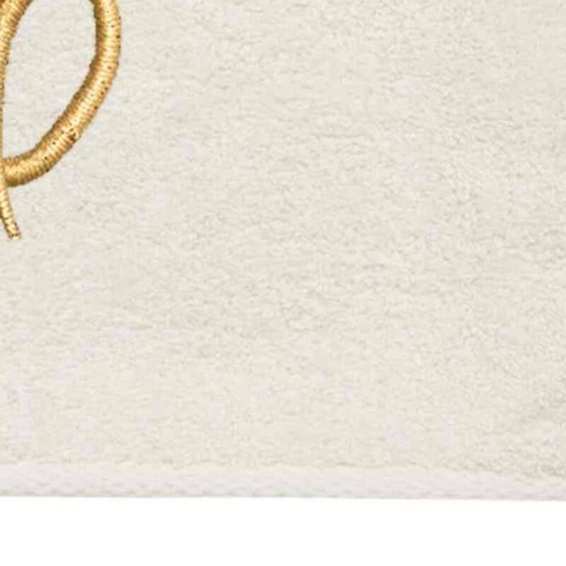 Avanti Linens Ivory/Gold Script Monogram Hand Towel Letter X - Hand Towel
