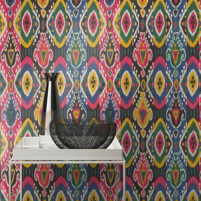 Rasch Villon Multicolor Ikat Wallpaper