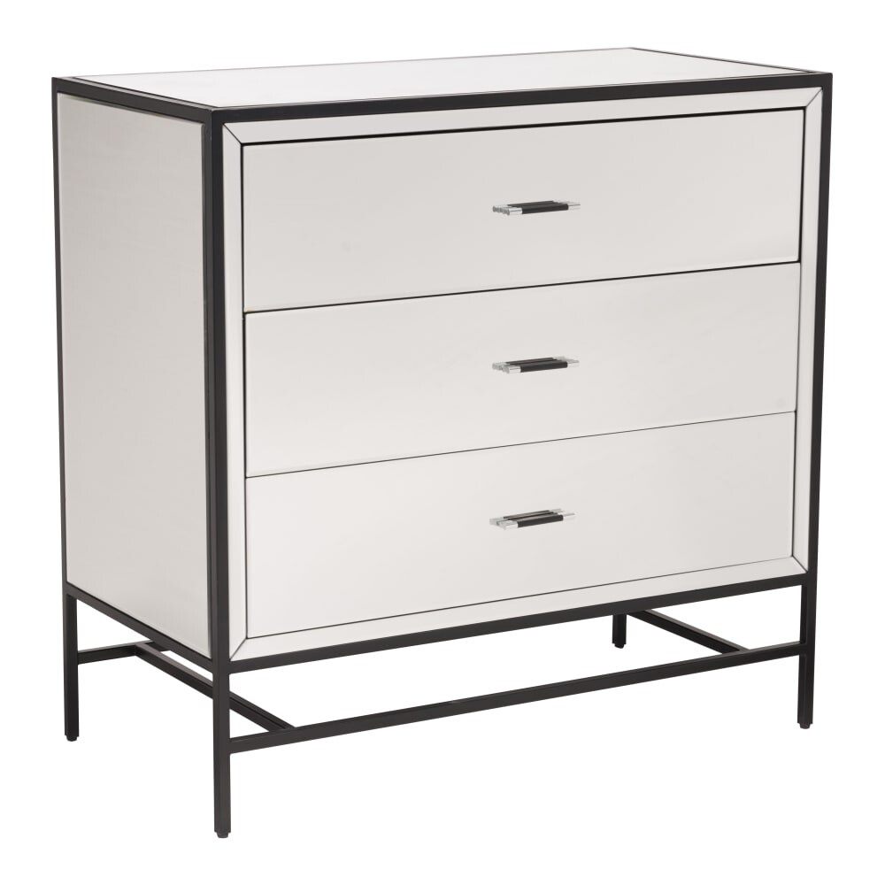 Shop Zuo Modern 100666 Upton 36 Wide Metal Frame 3 Drawer Dresser